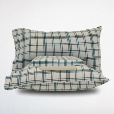 Jogo de cama Flanela Riscas Verdes